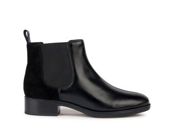 Bottine noire bi-matière