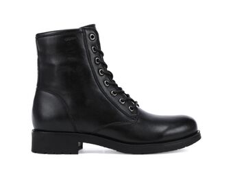 Bottine noire à lacets/zip