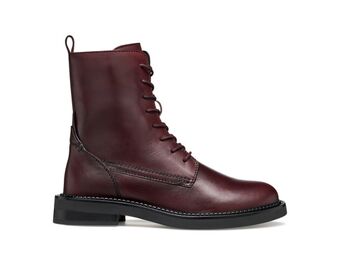 Bottine bordeaux à lacets/zip