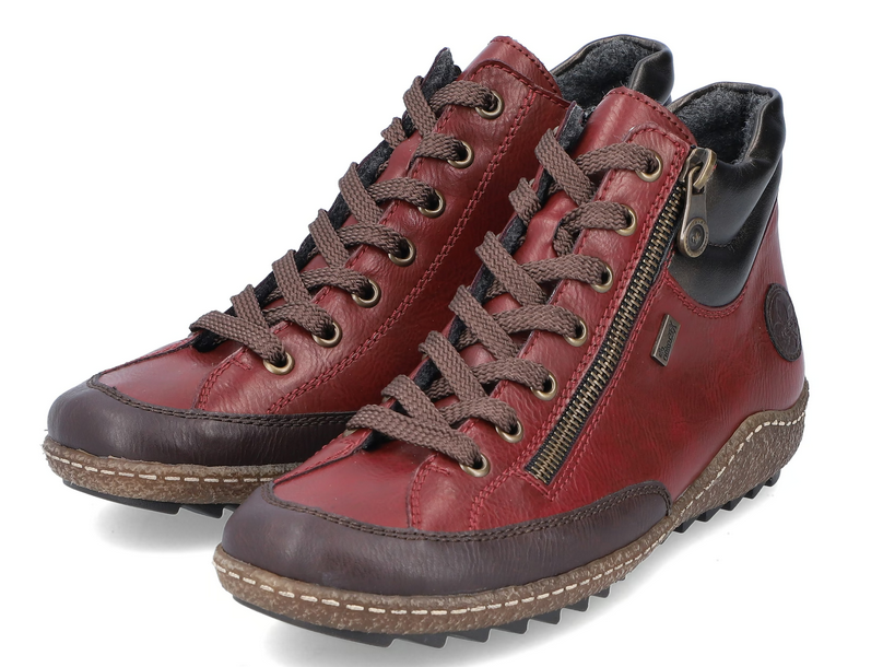 Sneakers plate à lacets/zip