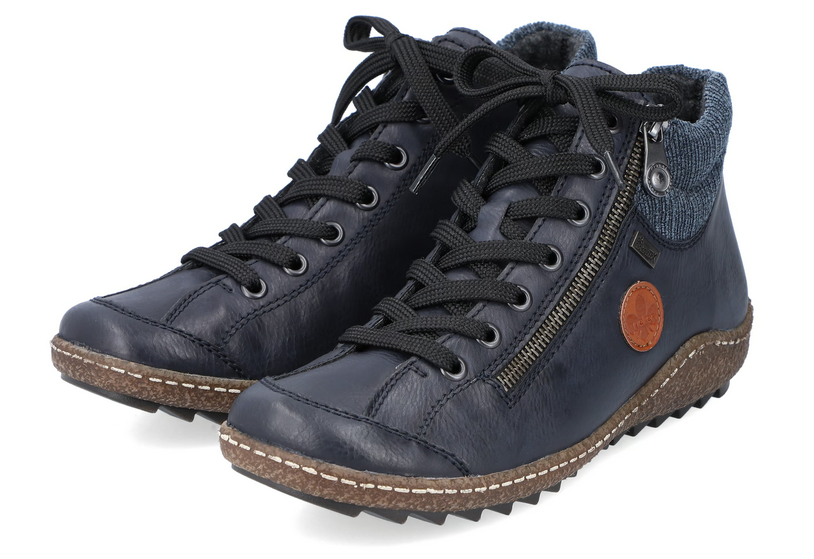 Sneakers plate à lacets/zip