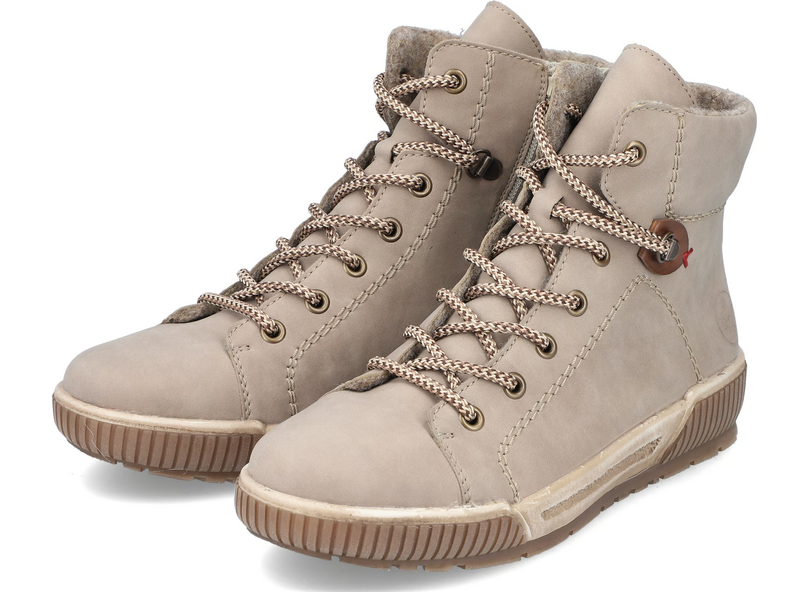 Bottine taupe à lacets