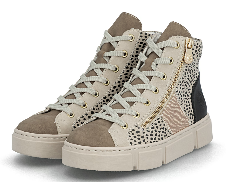 Sneakers montante taupe