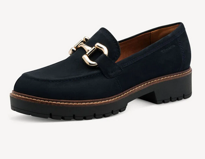 Mocassin marine en daim